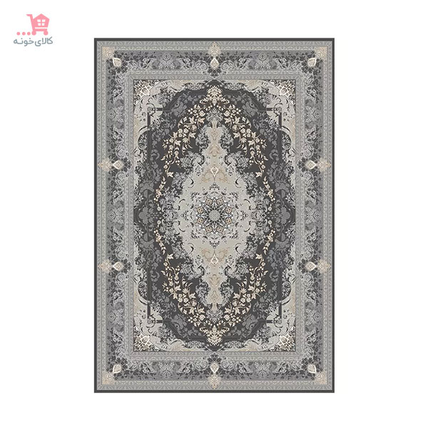 فرش 1200 شانه مهستان مدل دلوین کد 2103 دودی  Mahestan Carpet Model Delvin 2103 dudi